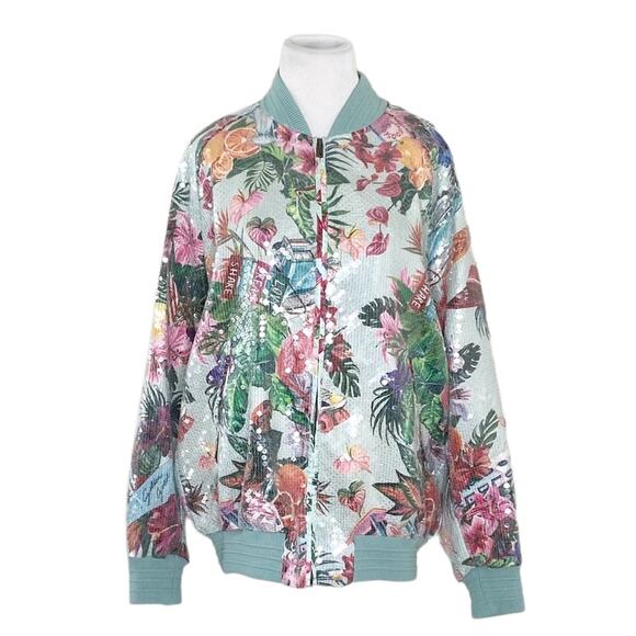 NWOT Golden Goose Journey Erica Miami Sequin Bomber Jacket Size 40/US 4 - Picture 4 of 10